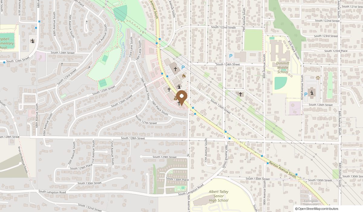 Map: 12661 Renton Avenue South Inside Beauty Speaks NW, Seattle, WA 98178